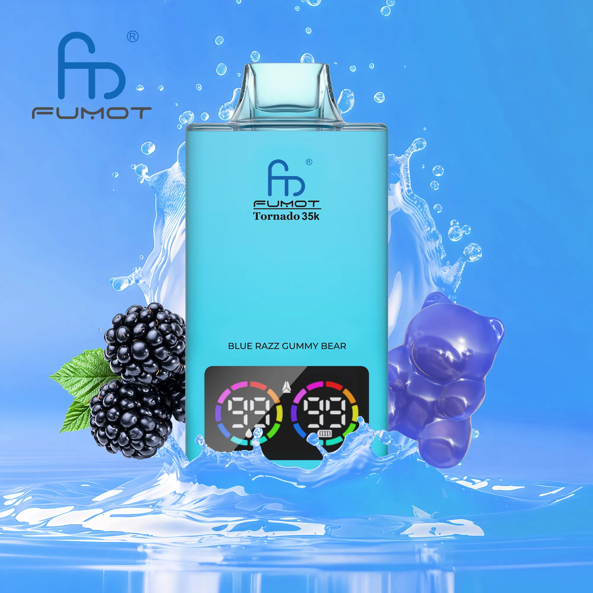 Fumot Tornado 35K Blue Razz Gummy