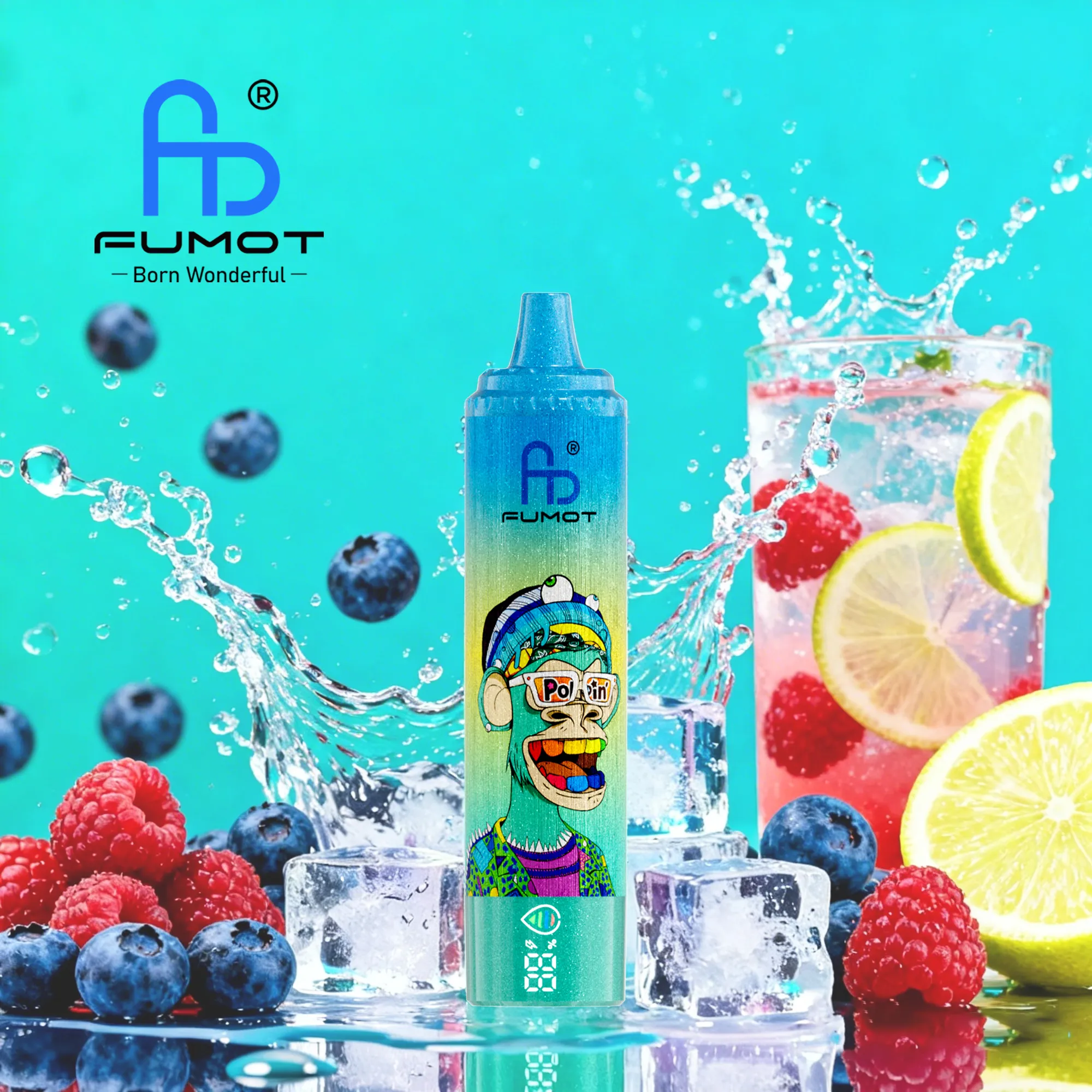 Fumot RandM Tornado 15000 Blue Razz Lemonade 20mg