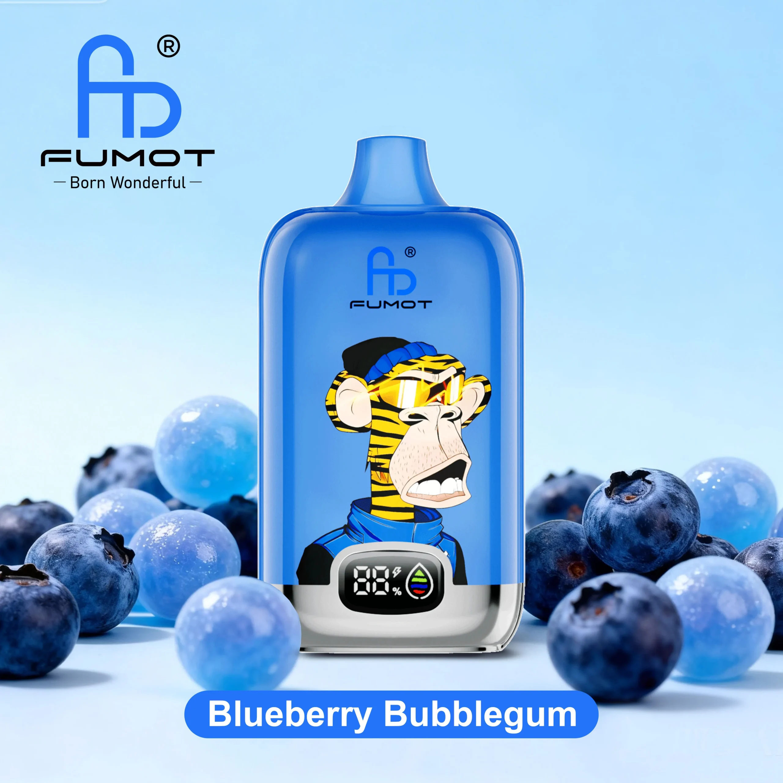Fumot Digital Box 12000 Blueberry Bubblegum 0mg