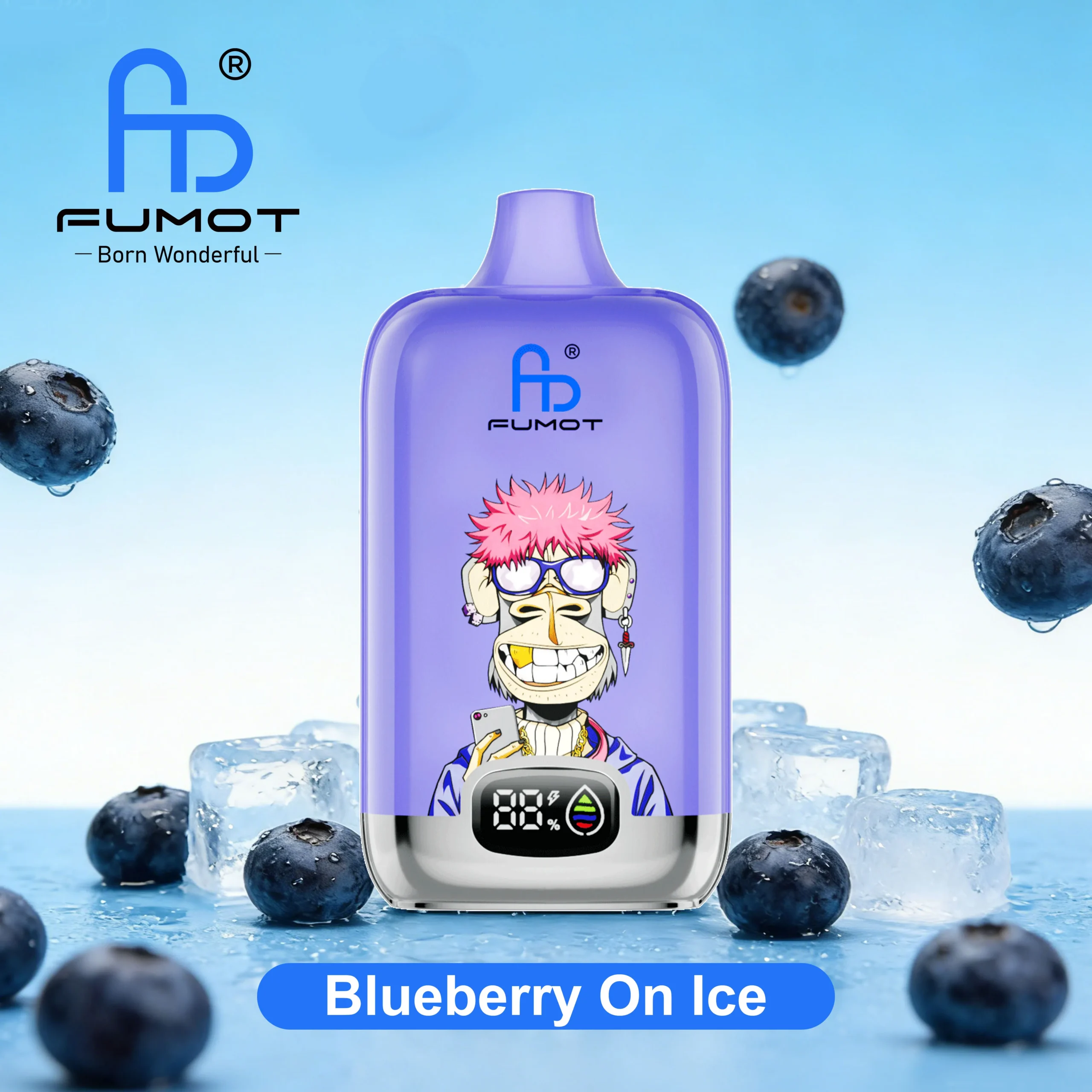Fumot Digital Box 12000 Blueberry On Ice 0mg