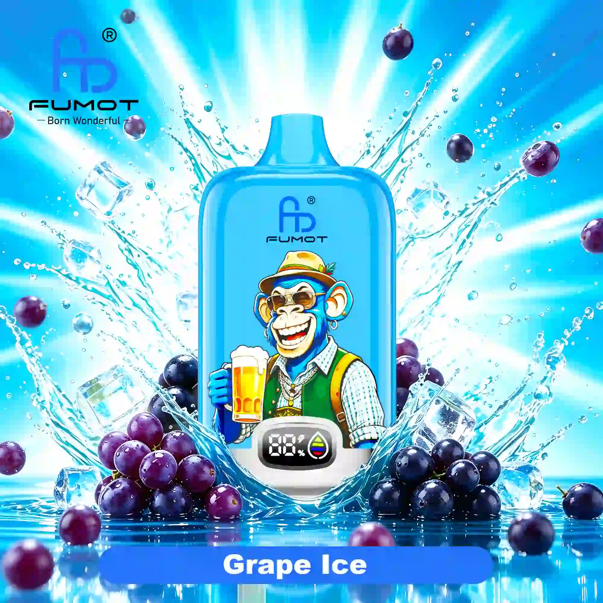 Fumot Digital Box 12000 Grape Ice 20mg