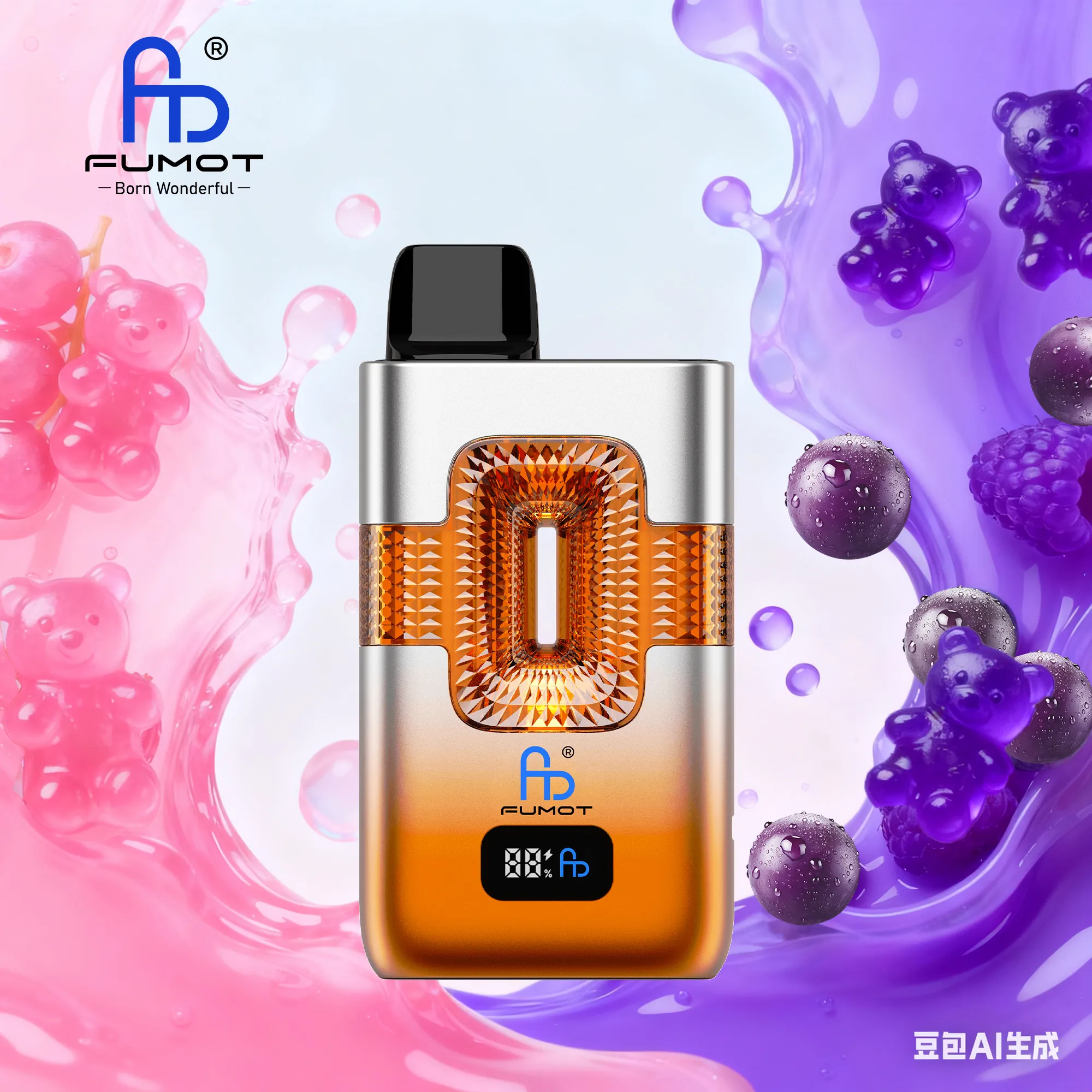 Fumot ECO 2in1 50K Grape Gummy Bear & Strawberry Gummy Bear