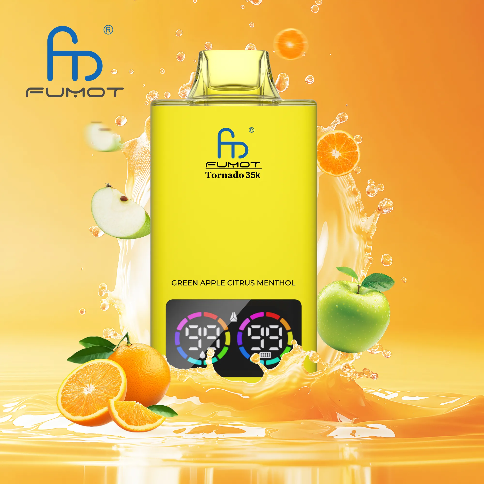 Fumot Tornado 35K Green Apple Citrus Menthol