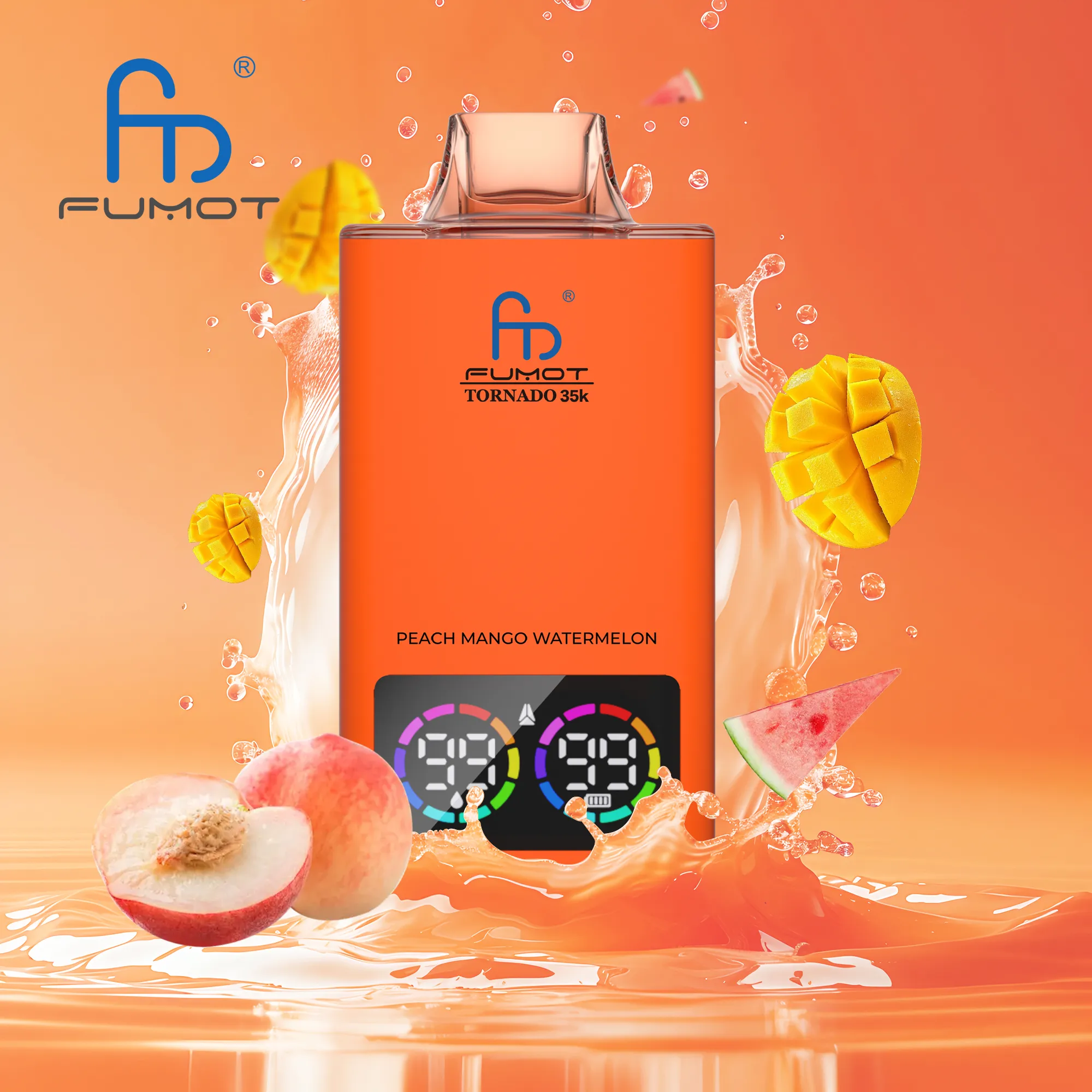 Fumot Tornado 35K Peach Mango Watermelon