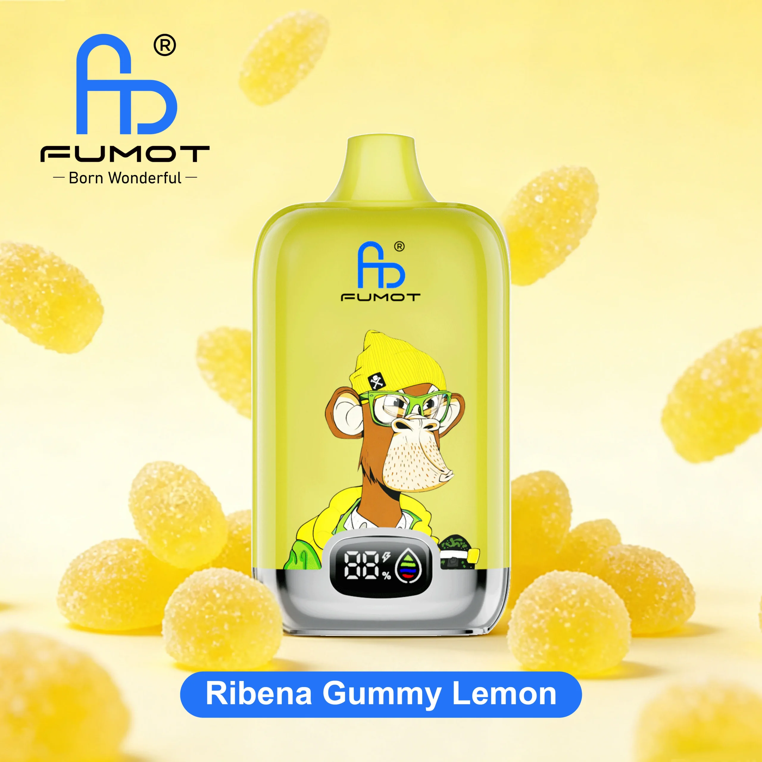 Fumot Digital Box 12000 Ribena Gummy Lemon 20mg