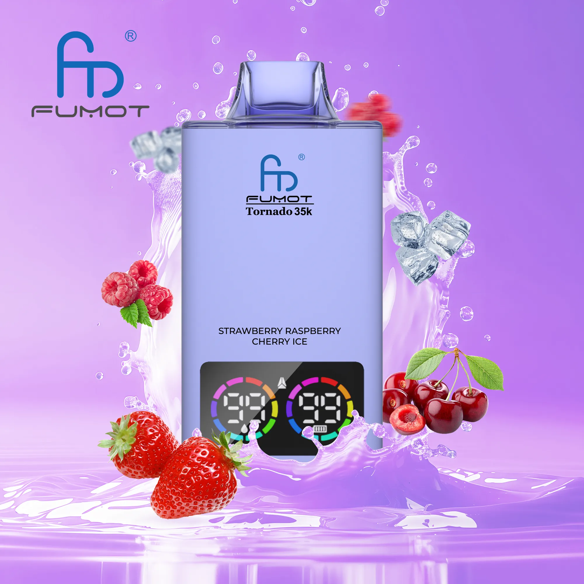 Fumot Tornado 35K Strawberry Raspberry Cherry Ice