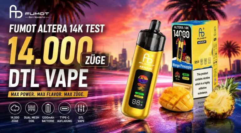 Fumot Altera 14K Test: 14.000 Züge DTL Vape