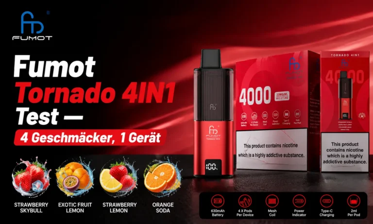 Fumot Tornado 4IN1 Test — 4 Geschmäcker, 1 Gerät