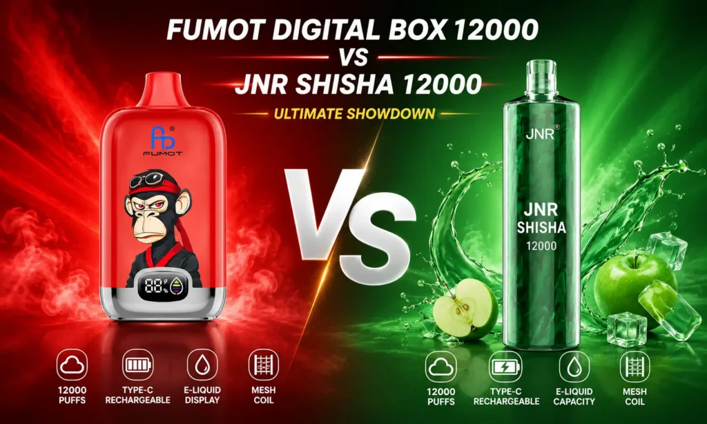 Fumot Digital Box 12000 vs. JNR Shisha 12000