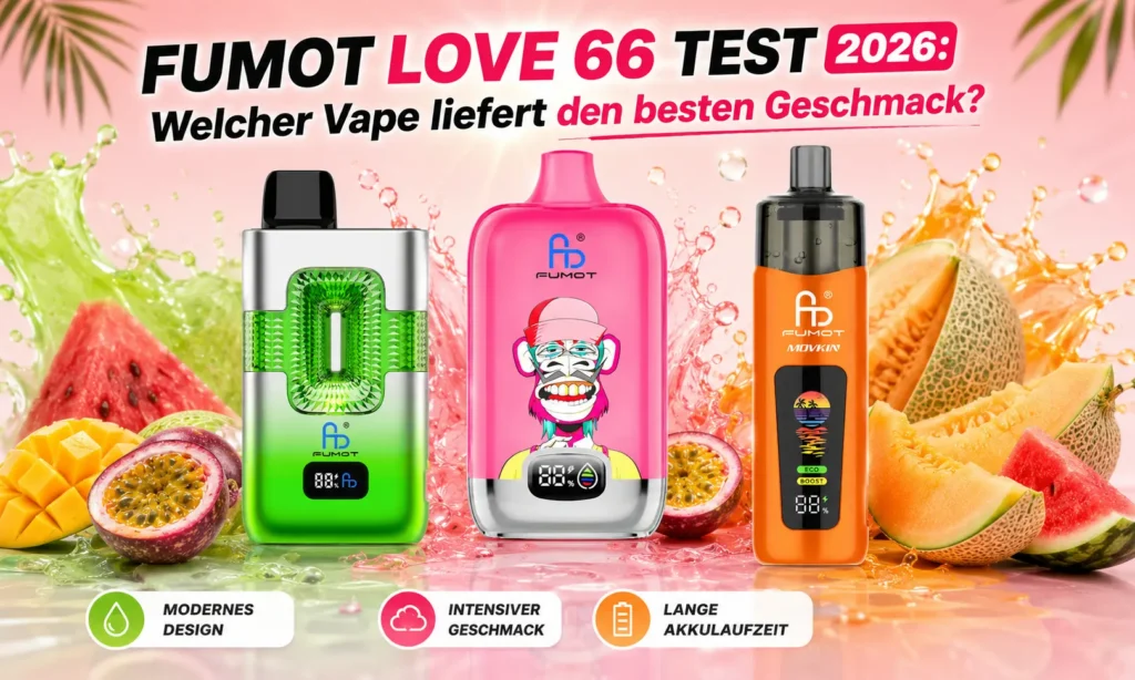 Fumot Love 66 Test 2026: Welcher Vape liefert den besten Geschmack?