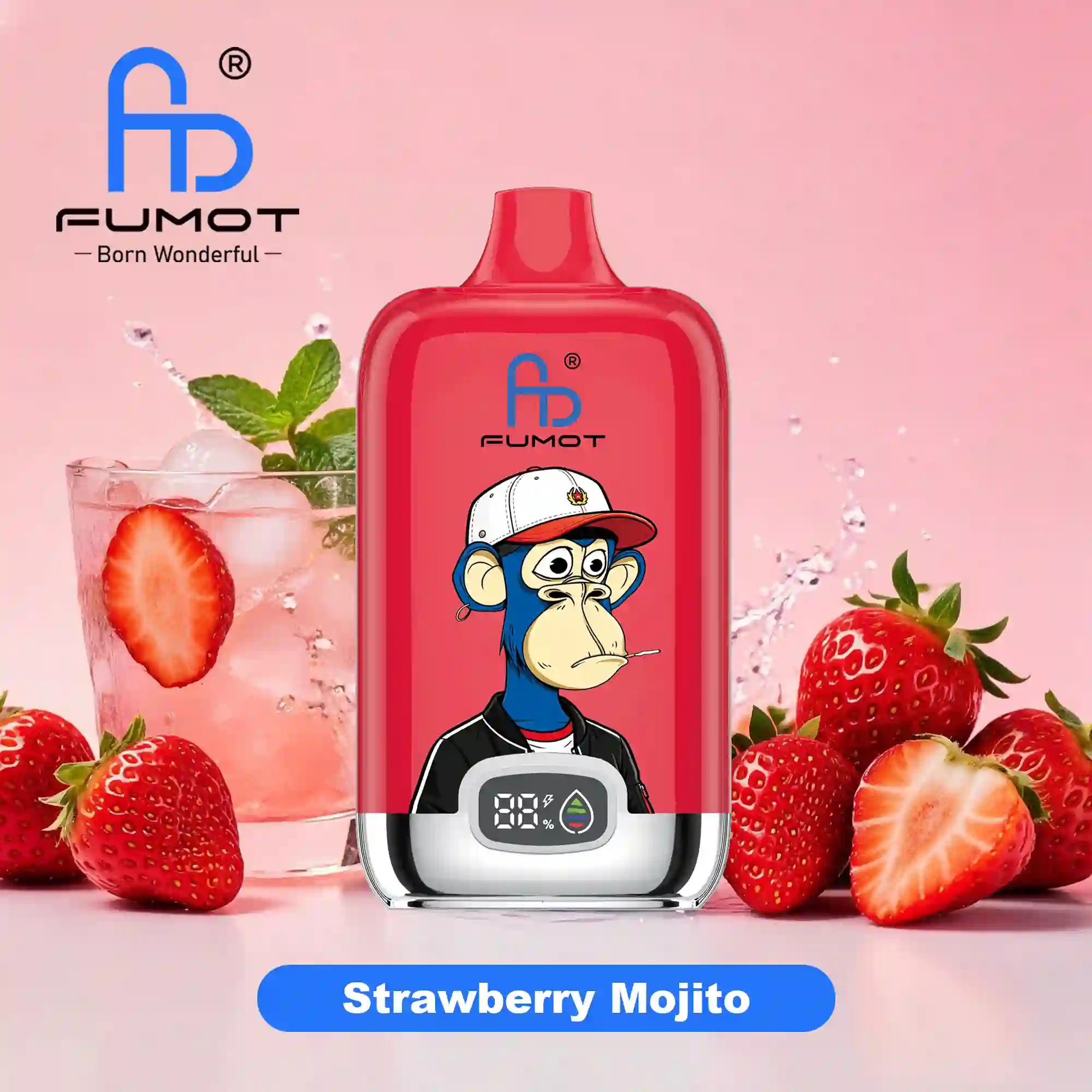 Fumot Digital Box 12000 Strawberry Mojito 0mg